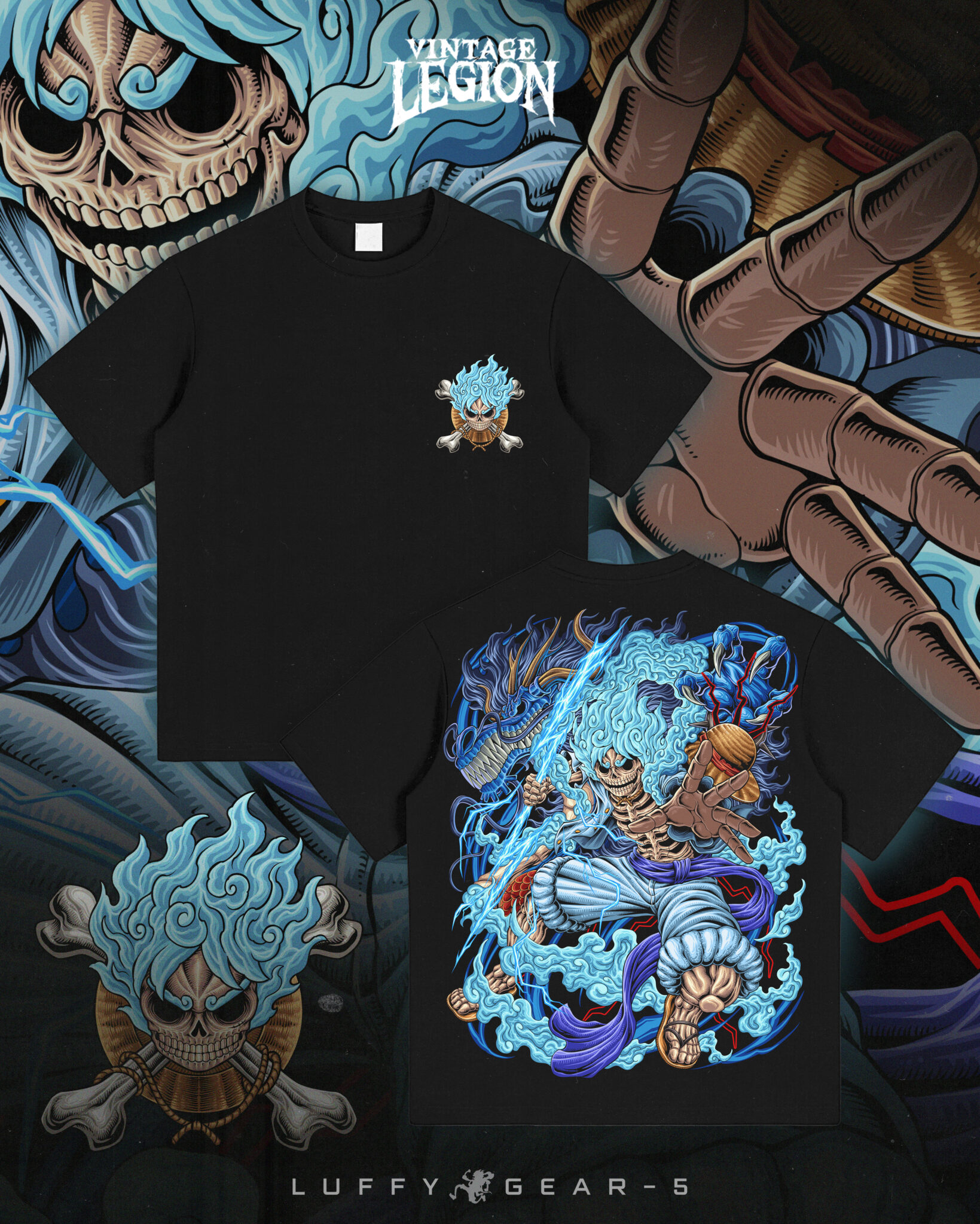 Gear 5 Skulls graphic tee